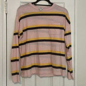 J. Crew Striped Long Sleeve Tee (Small)